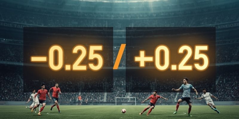 Cách đọc kèo chấp 0.25 trái