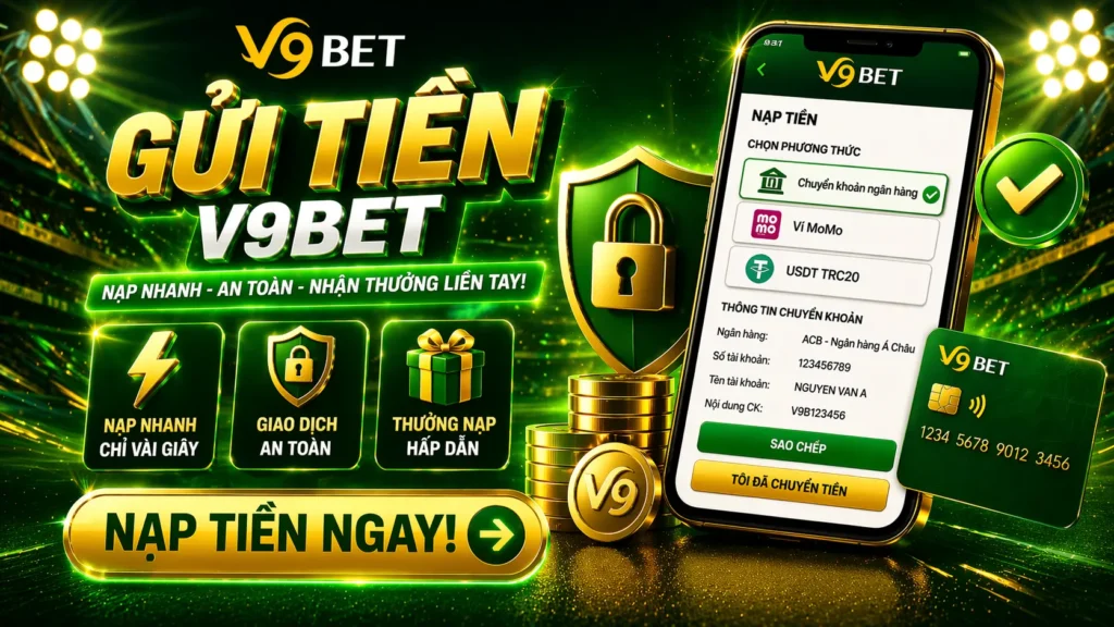 Nạp tiền v9bet – Hướng dẫn nạp tiền chi tiết, nhanh và không bị lỗi 2026