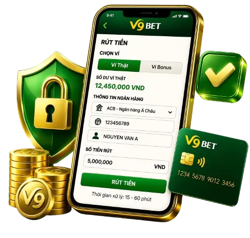 Hướng dẫn rút tiền V9bet