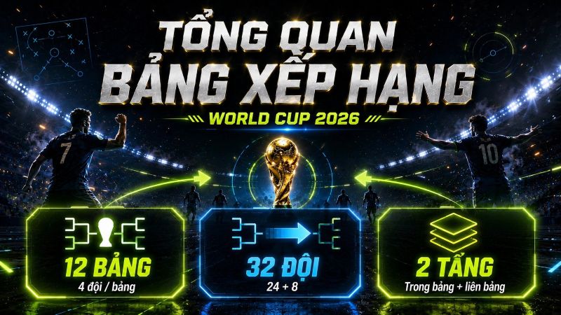 Tổng quan bảng xếp hạng World Cup 2026