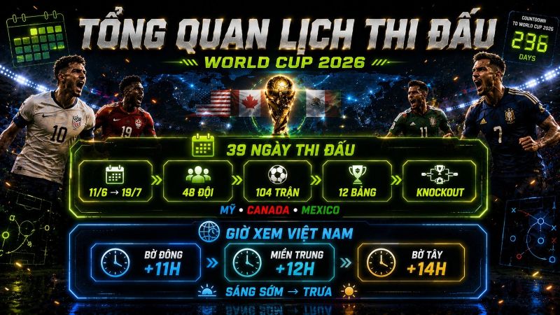 Tổng quan lịch thi đấu World Cup 2026