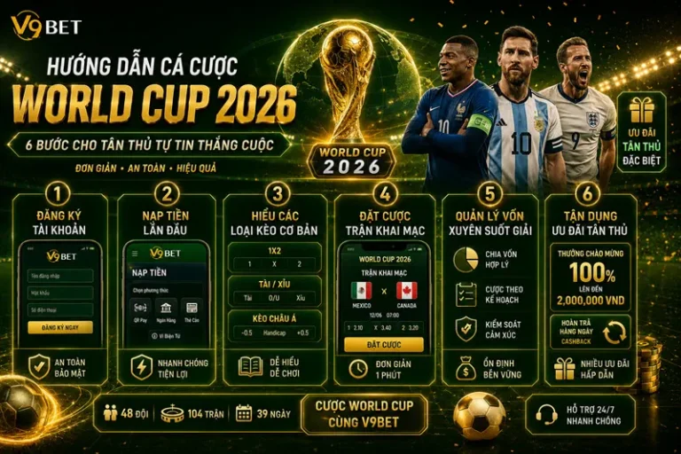 Hướng dẫn cá cược World Cup 2026 V9bet cho tân thủ