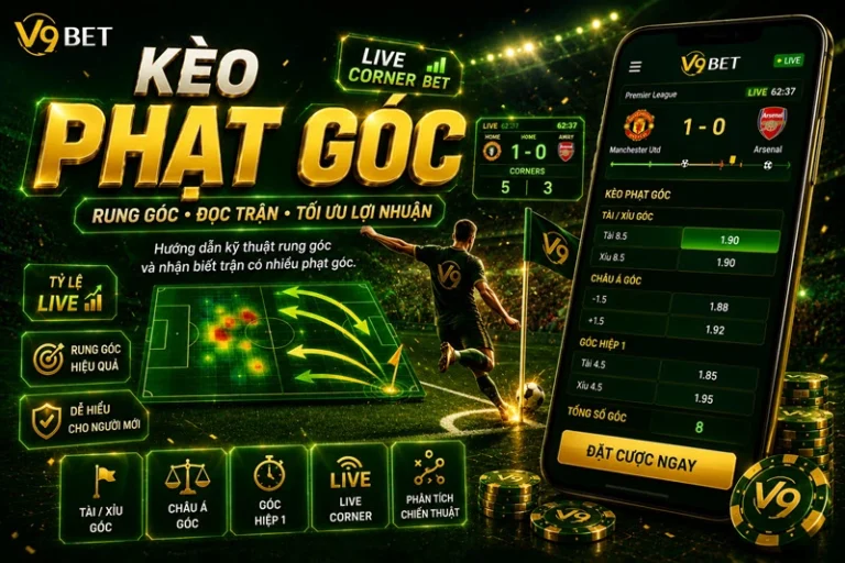 Kèo phạt góc v9bet – Kinh nghiệm rung góc tỷ lệ thắng cao