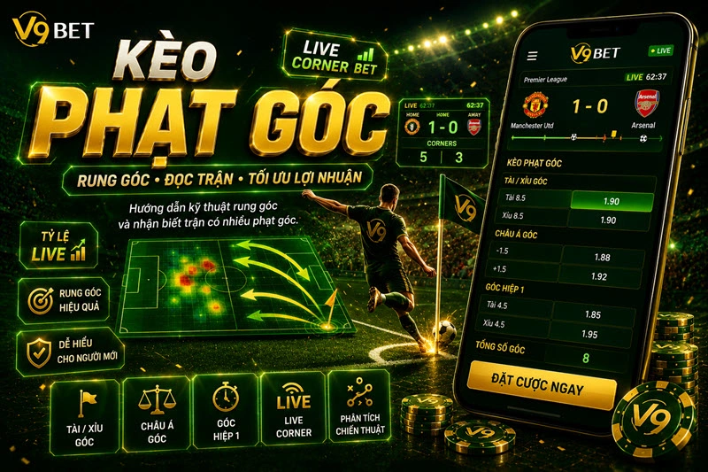 Kèo phạt góc v9bet – Kinh nghiệm rung góc tỷ lệ thắng cao