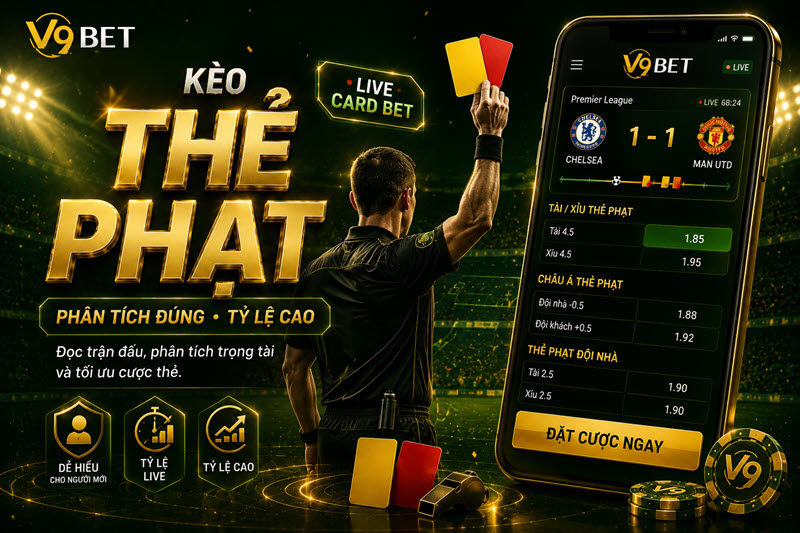 Kèo thẻ phạt V9bet – Cách phân tích trọng tài & Lối chơi đợi bóng