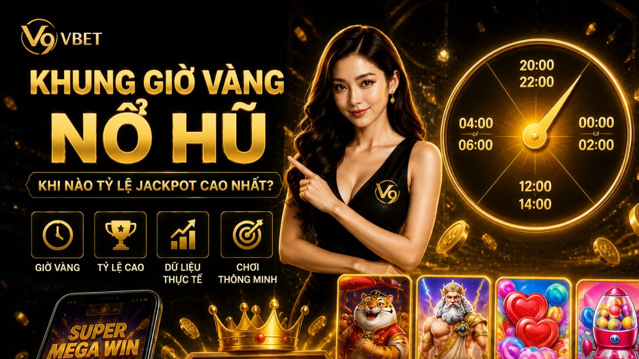 Khung giờ vàng nổ hũ V9bet – Khi nào tỷ lệ Jackpot cao nhất?