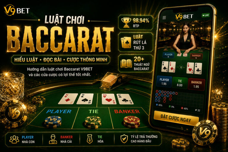 Luật chơi Baccarat V9bet & Giải mã các thuật ngữ cơ Bản