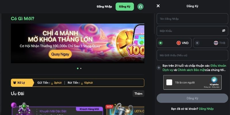 Quy trình đăng ký V9bet