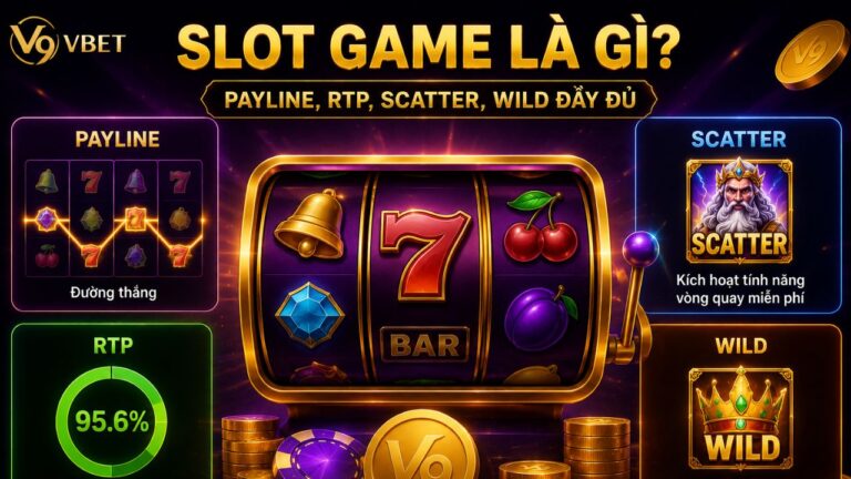 Slot Game là gì? Payline, RTP, Scatter, Wild đầy đủ