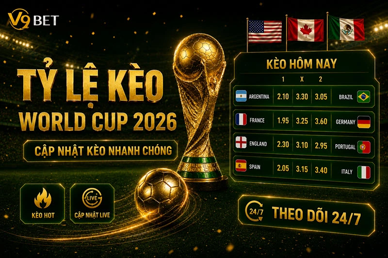 Tỷ lệ kèo World Cup 2026 cập nhật kèo nhanh chóng