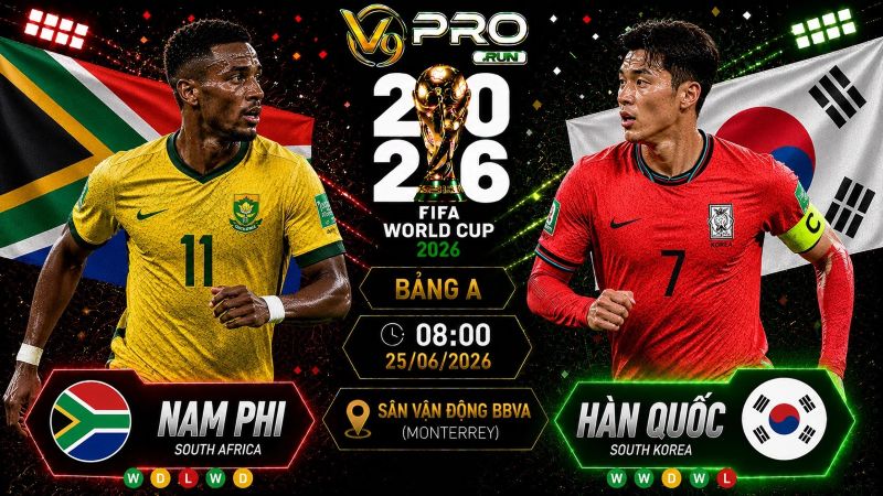 Nhận định Nam Phi vs Hàn Quốc, 08h ngày 25/6, World Cup 2026